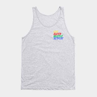 Eat, Sleep, Hustle, Repeat (Mood Colors) - Pocket ver. Tank Top